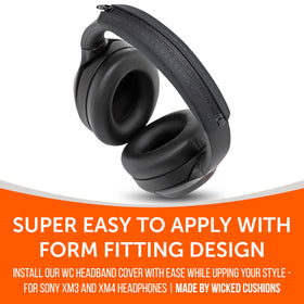WC BandZ XM3/XM4 close-up texture shows premium silicone material and durability.