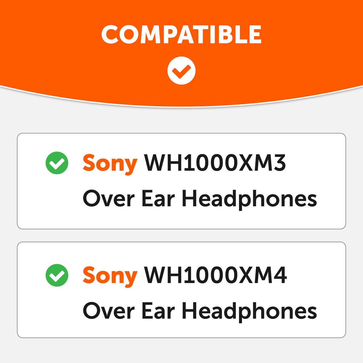 WC BandZ XM3/XM4 on-head fit demonstrates precise coverage for Sony headphones.