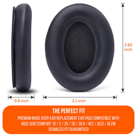 WC reinforced-stitch design for Bose QC15 cushions.