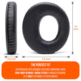 WC ear pads with reinforced stitching for Sony MDR-RF970RK durability