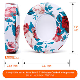 WC earpad beside ruler showing exact size and compatibility benefit