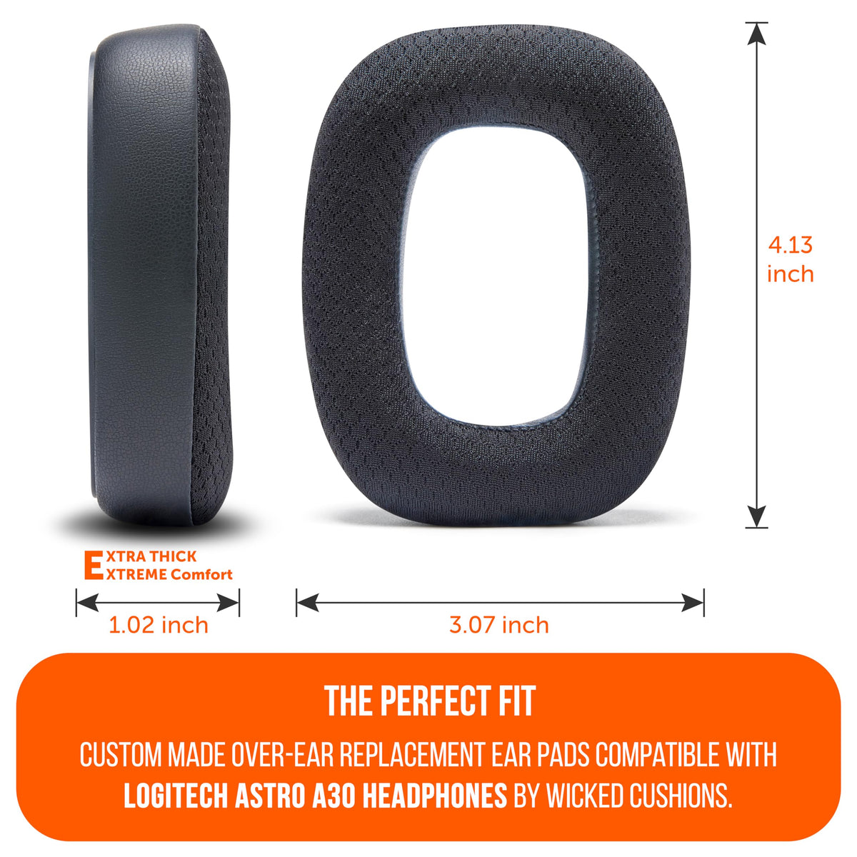 WC FreeZe A30 memory foam detail adapts to ear contour