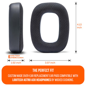 WC FreeZe A30 memory foam detail adapts to ear contour