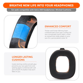 WC FreeZe A50 installed on Astro A50 headset showing restored fit and isolation