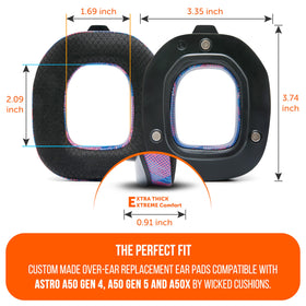 WC earpads installed on Astro A50 displaying improved sound isolation