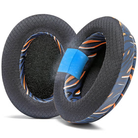 WC FreeZe front view on Arctis Nova showing navy tiger look and improved comfort
