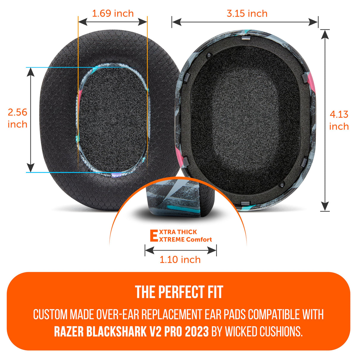 WC FreeZe Blackshark 2023 PU leather and sports fabric increase durability and airflow