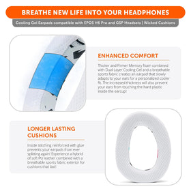 Precise-fit design for EPOS H6 Pro and GSP headsets.