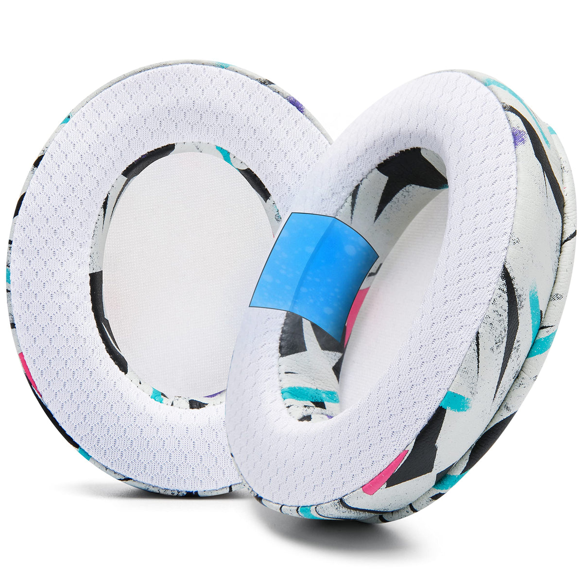 WC FreeZe front view showing 90's White earpads and cooler contact benefit