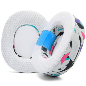 WC Freeze front view showing 90's White earpads and neat fit for comfort