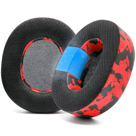 WC Freeze front view red camo earpad shows style and comfort