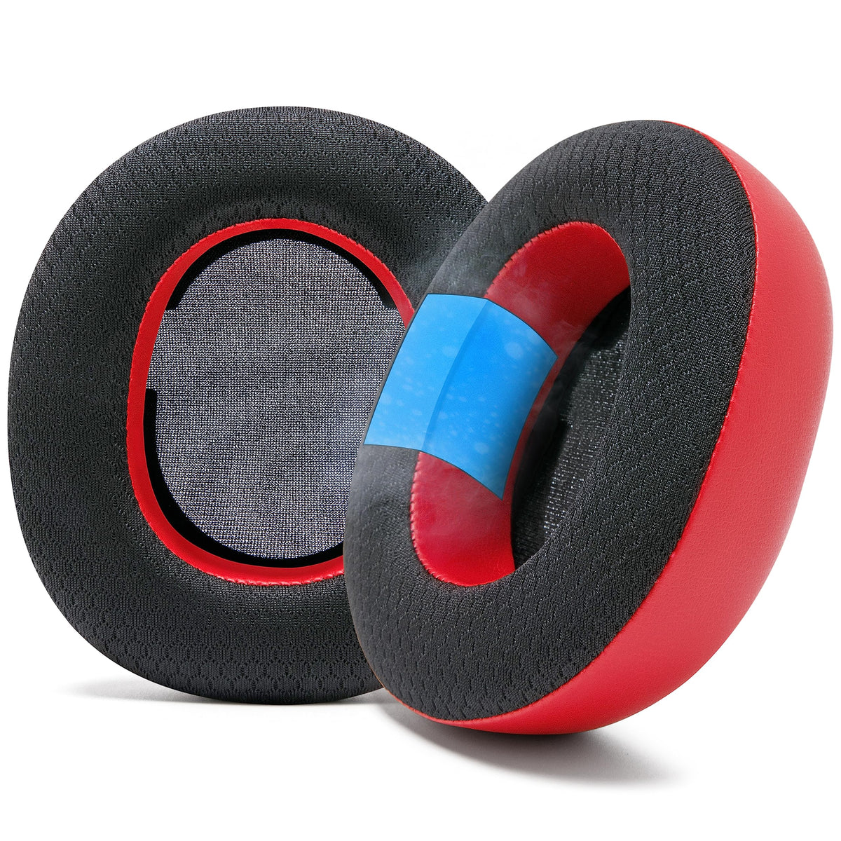 WC Freeze front view on headset showing red earpad and improved comfort