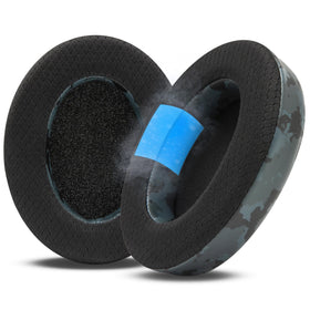 WC front packaging showing black camo earpads and product benefit of correct fit