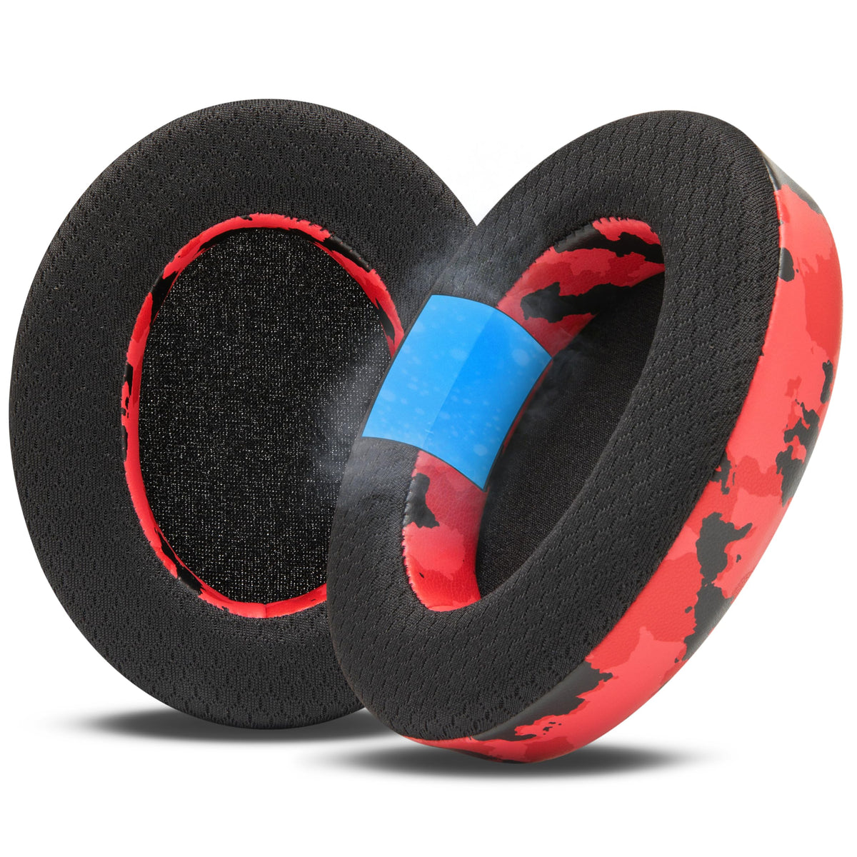 WC red camo front packaging showing compatible Sennheiser models and benefits