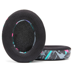 WC earpads on a desk audio setup conveying comfortable long-listen benefit
