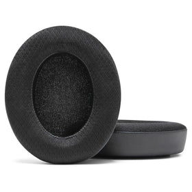 Lifestyle shot of WC earpads on headphones in a studio for extended sessions