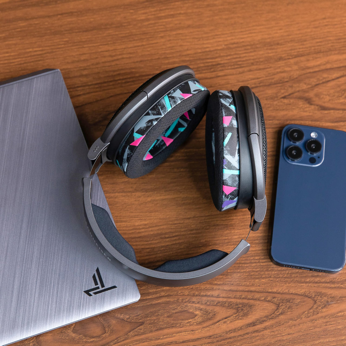 WC side profile mounted on Sennheiser headphone demonstrating precise fit benefit