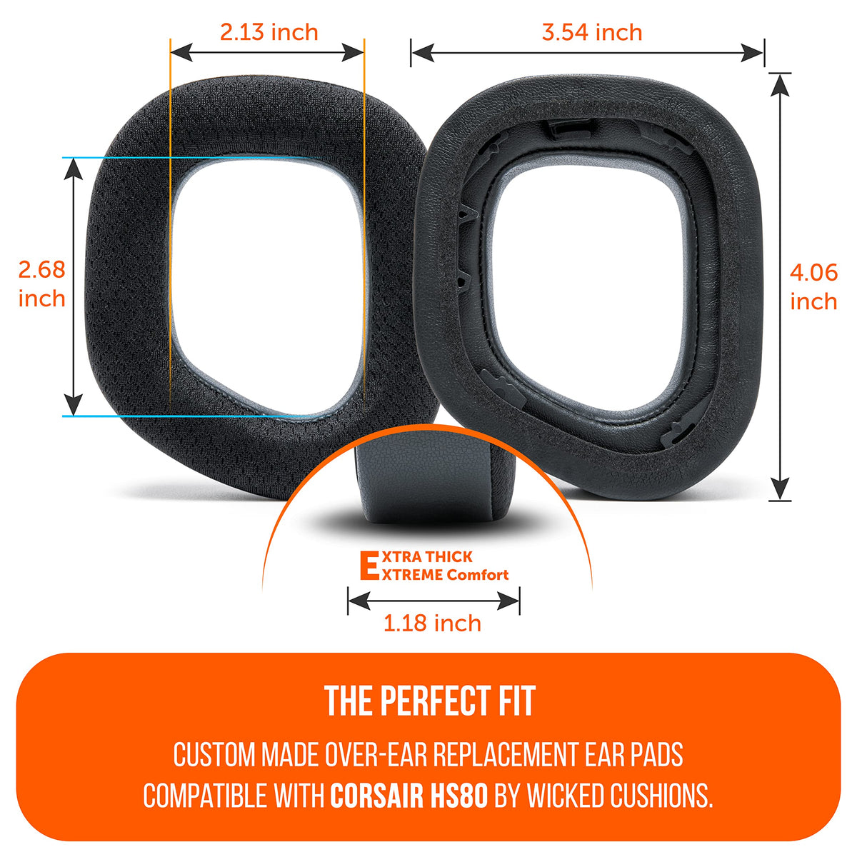 WC FreeFreeze HS80 premium PU leather and sports fabric texture