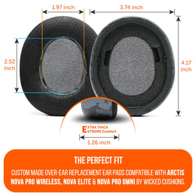 WC installed on Arctis Nova Pro Wireless improving seal and sound