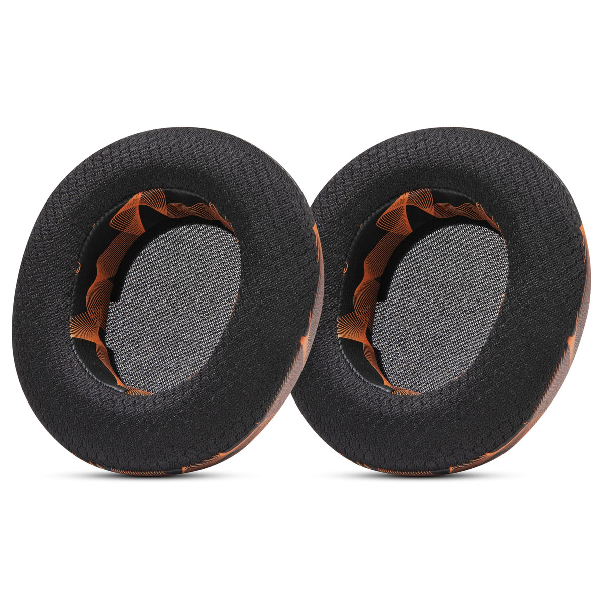WC earpads on headset in gaming setup showing long-session comfort