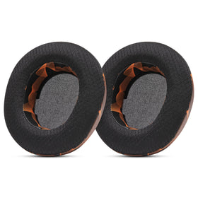 WC earpads on headset in gaming setup showing long-session comfort