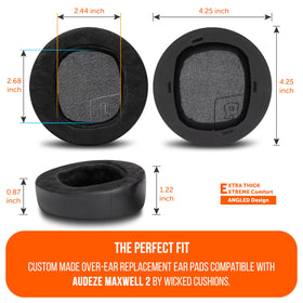 WC FreeZe Maxwell 2 earpads on Maxwell 2 headphones for extended sessions