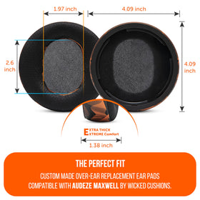 WC FreeZe Maxwell installed on Audeze Maxwell headset for improved seal