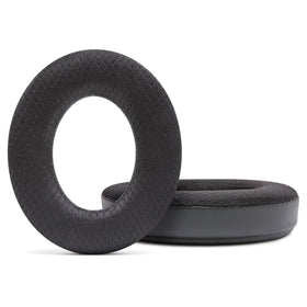 Model wearing WC FreeZe Momentum 4 earpads for immersive listening