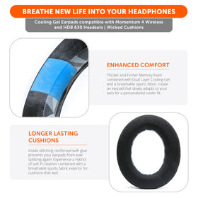 Memory foam layer of WC FreeZe Momentum 4 earpads improves isolation.