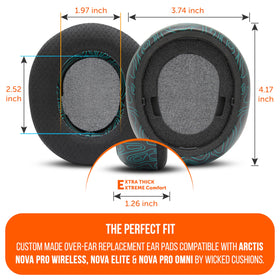 WC Freeze installed on Arctis Nova Pro Wireless illustrating secure fit and restored sound benefit