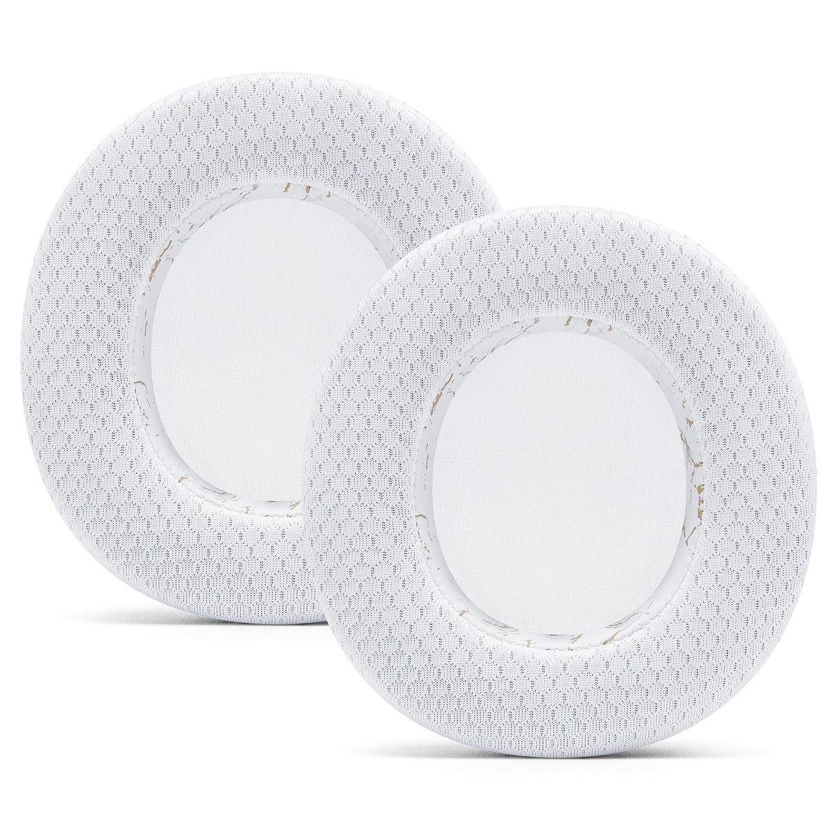 WC earpads on headset in gaming desk setup, enhances long-session comfort