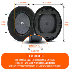 Fits Penrose X and Mobius for upgraded listening comfort and isolation