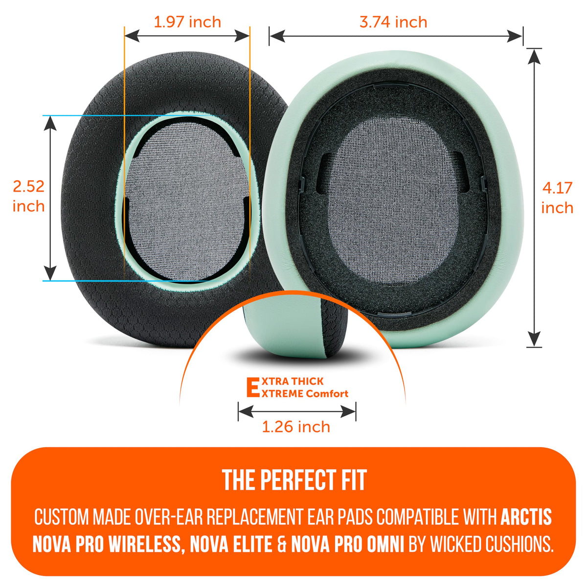 WC FreeZe profile thickness comparison showing extra ear clearance