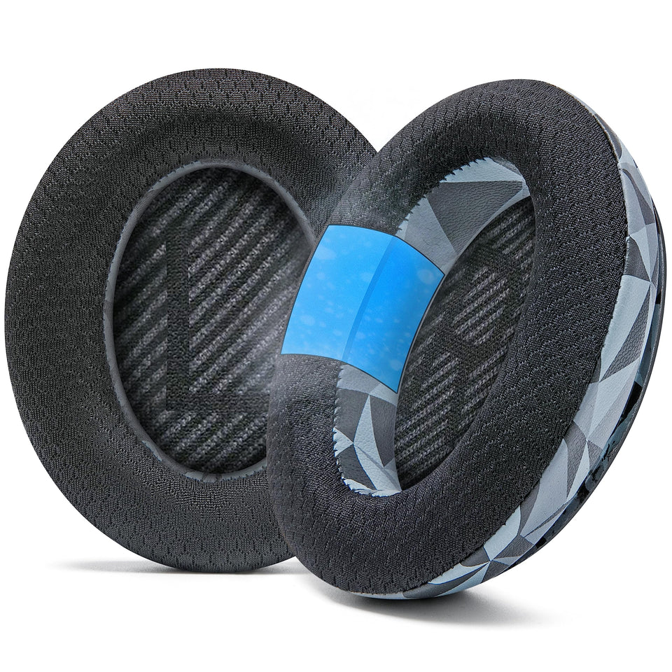 WC front view of Geo Grey pads showing shape and fit, improving comfort