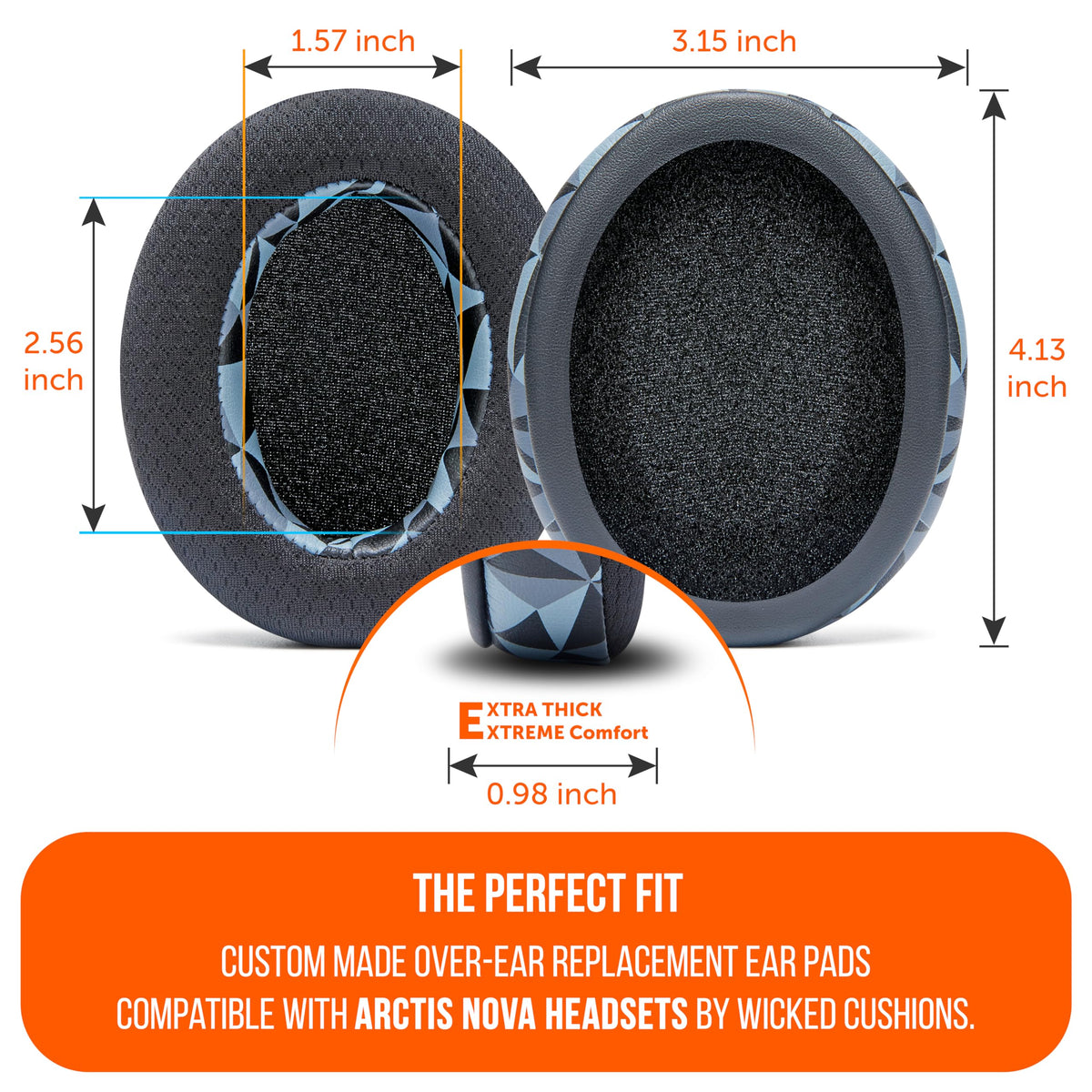 WC Freeze cutaway showing thick memory foam for pressure relief