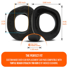 Cooling fabric close-up on WC FreeZe V2 earpads
