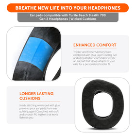 Memory foam close-up on WC FreeZe V2 earpads