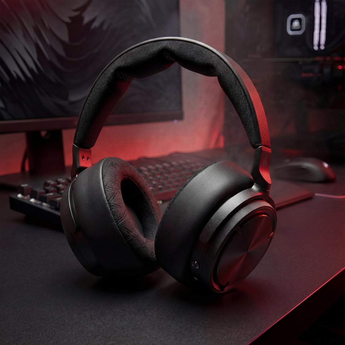 Close-up of dual-layer gel within earpads supporting cooler listening sessions