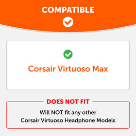 Side profile of Virtuoso Max earpads showing thicker memory foam for better isolation