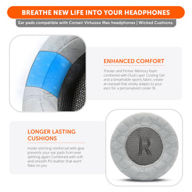 WC Freeze V2 Virtuoso Max earpads comparison with stock pads