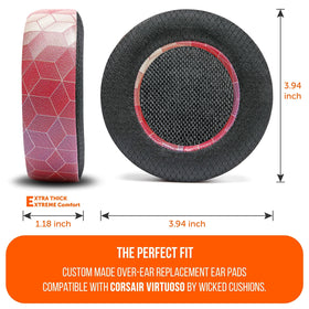 Memory foam core and leather blend in WC Freeze Virtuoso earpads