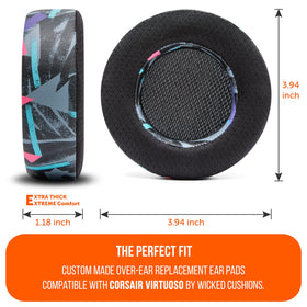 WC Freeze Virtuoso installed on Corsair Virtuoso headset restoring seal and sound