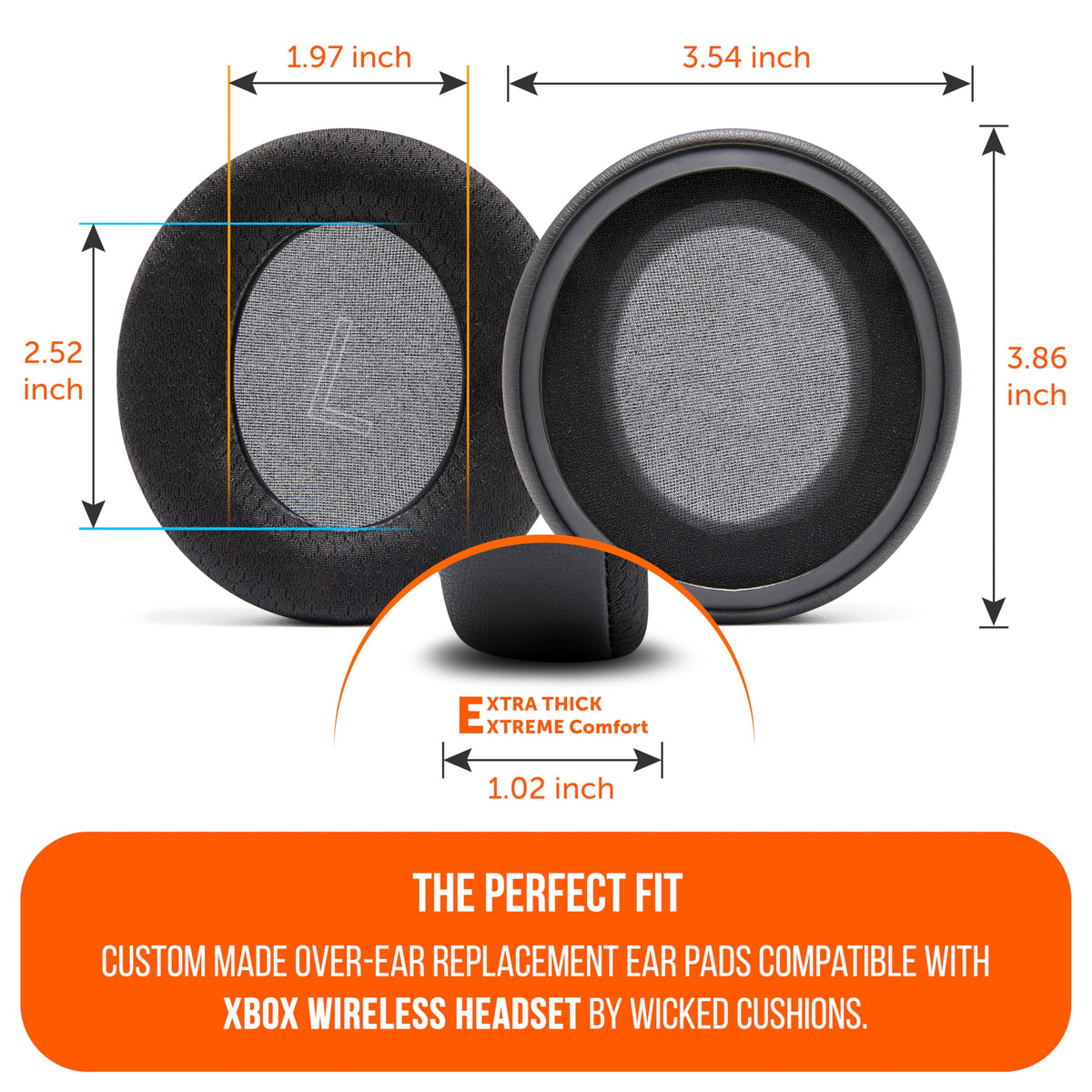 WC FreeZe Xbox Wireless memory foam earpads improve fit and seal for immersive audio
