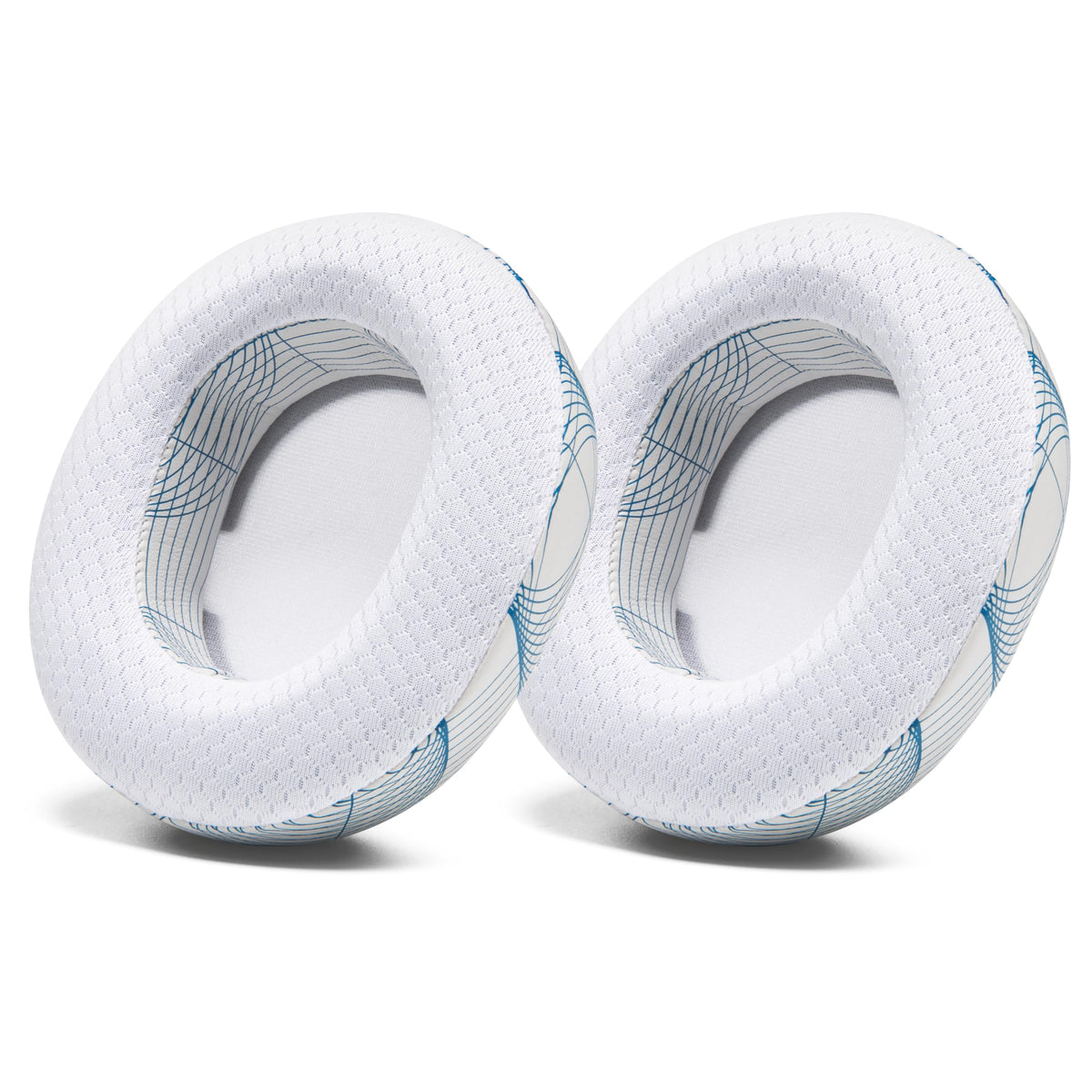 WC earpads held in hand showing scale and easy-install benefit