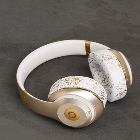 WC gold marble cross-section revealing thick memory foam for long-lasting comfort