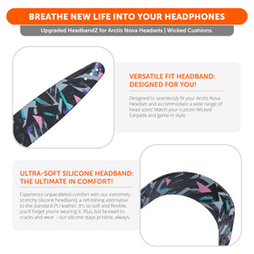 WC HeadbandZ Arctis Nova installation steps illustrated for quick replacement