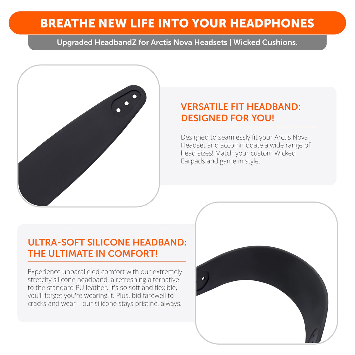 WC HeadbandZ Arctis Nova durable attachment points for secure fit