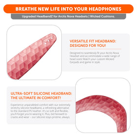WC HeadbandZ Arctis Nova matching earpads for cohesive look