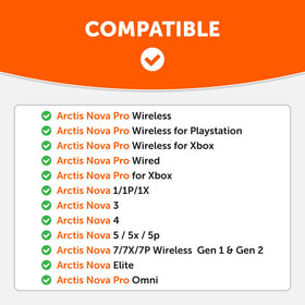 WC HeadbandZ Arctis Nova front view shows sleek silicone profile.
