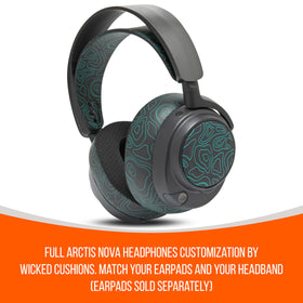 WC HeadbandZ Arctis Nova coordinated earpads—stylish and unified headset look.